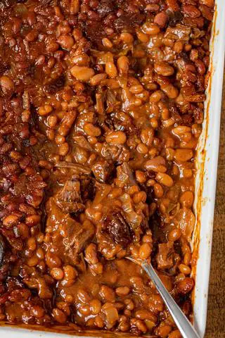 10. Sweet and Spicy Brisket Baked Beans