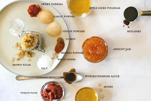 INGREDIENTS FOR APRICOT BBQ SAUCE: