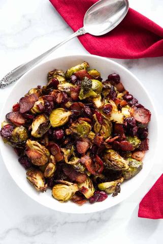 Air Fried Brussels Sprouts with Bacon Recipe