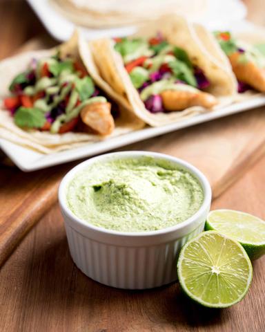 Cilantro Lime Sauce for Fish Tacos