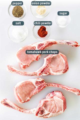 Oven-Baked Tomahawk Pork Chops