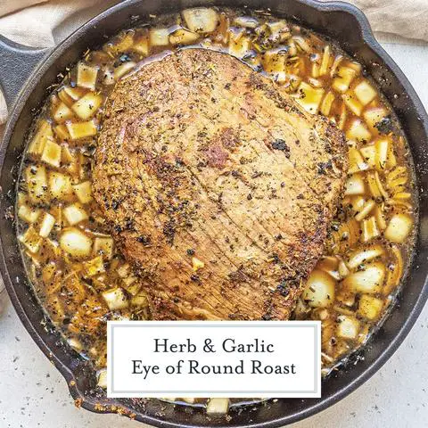 Searing the Smoked Eye of Round Roast in a Cast Iron Skillet