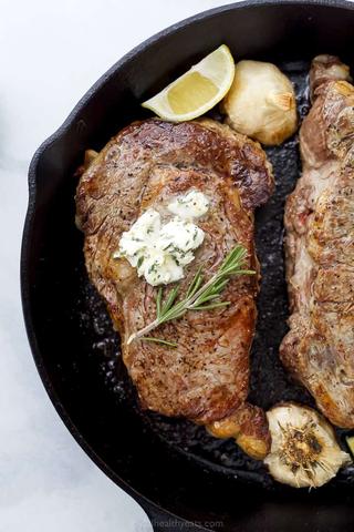 ADDING HERBS AND BUTTER WHEN SEARING THE STEAK